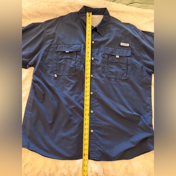 Columbia PFG Bahama II Navy Blue Fishing Shirt XXL - Picture 3 of 8
